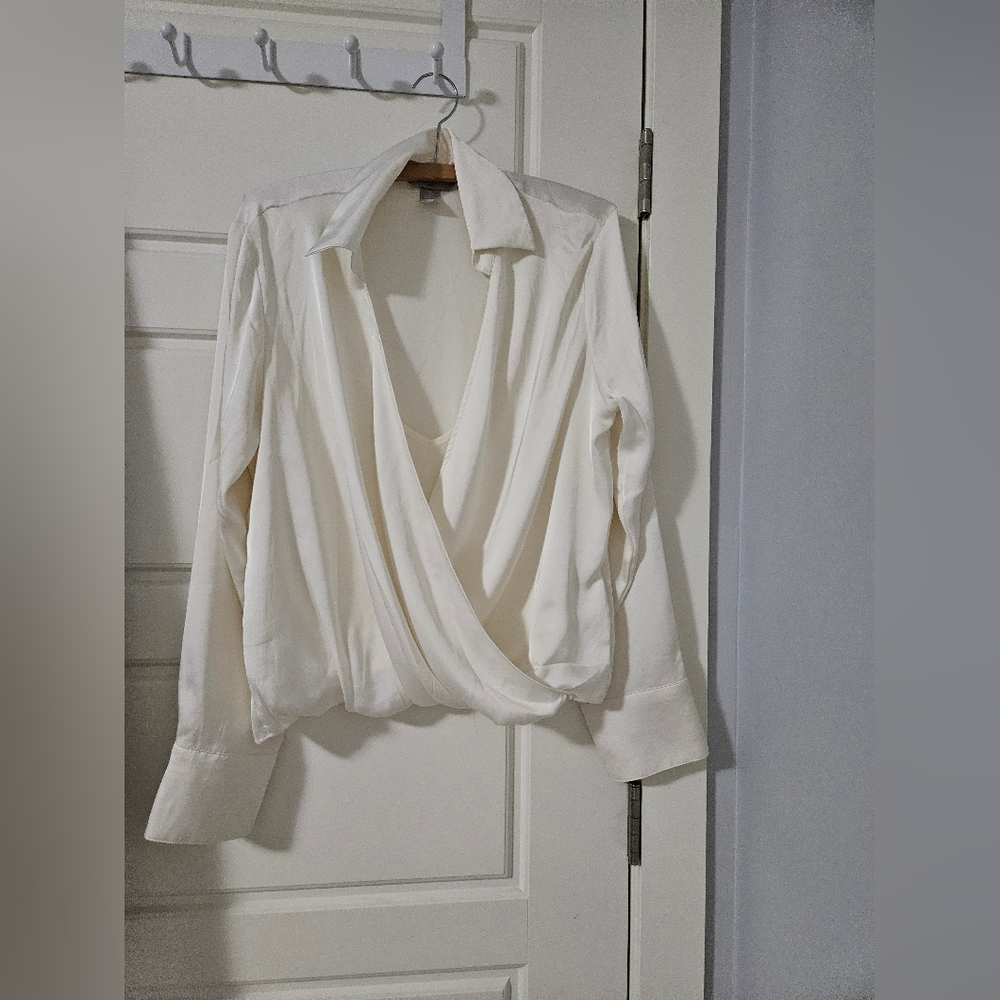 Wrapover Satin Blouse
